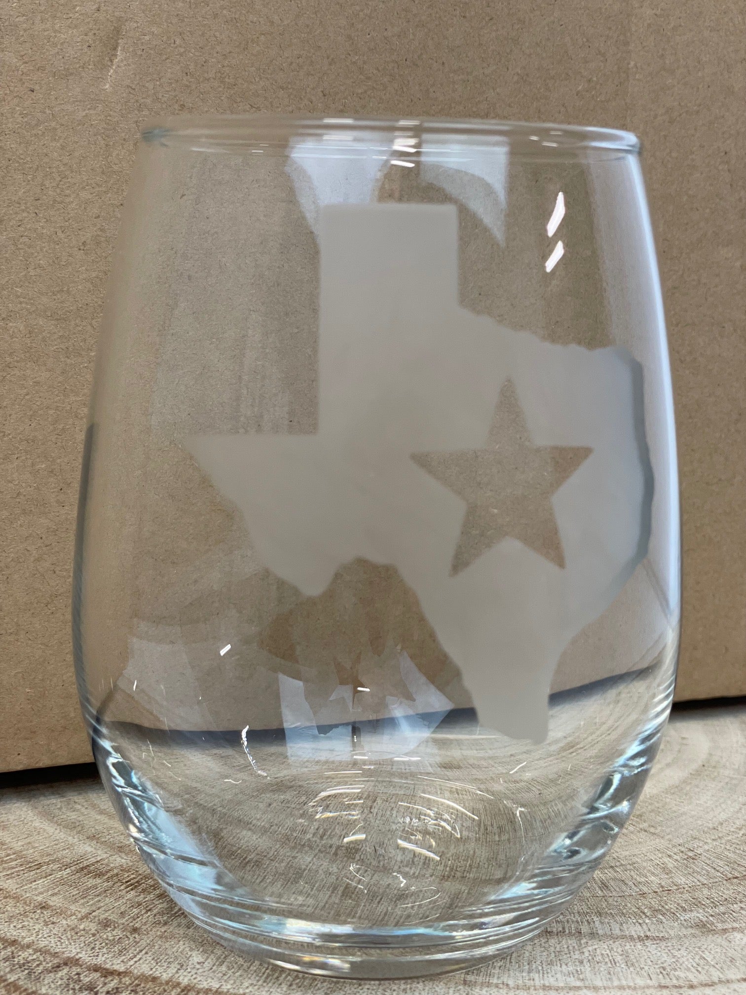 Taste of Texas Etched Wine Glass - Taste of Texas